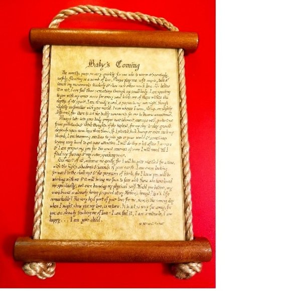 Scroll Shop Other - 💖✨BEAUTIFUL✨💖New Vintage Scroll Shop Plaque "Baby's Coming"